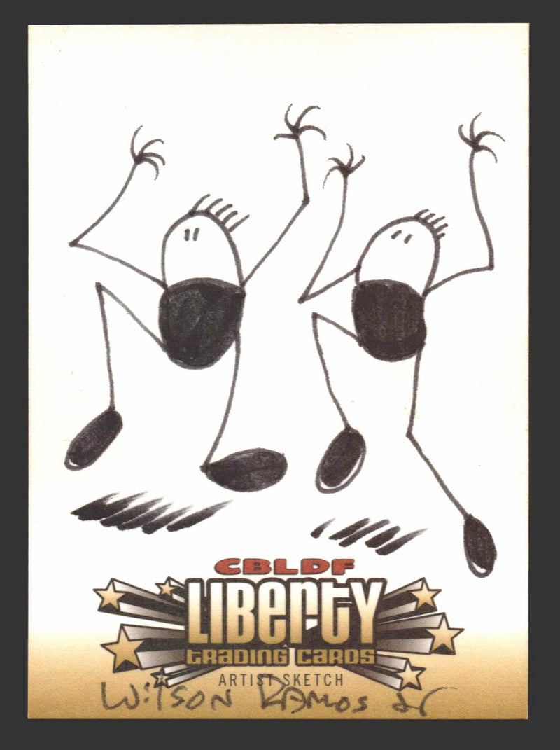 2011 Cryptozoic CBLDF Liberty Artist Sketch Card by Wilson Ramos Jr - TvMovieCards.com