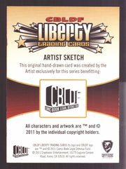 2011 Cryptozoic CBLDF Liberty Artist Sketch Trading Card by Babisu Kourtis - TvMovieCards.com