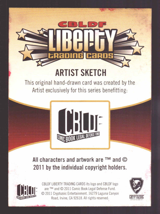 2011 Cryptozoic CBLDF Liberty Artist Sketch Card by Chad Cicconi - TvMovieCards.com