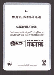 2024 CZX Dark Nights Metal Printing Plate Autograph Card Greg Capullo DNM6-GC - TvMovieCards.com
