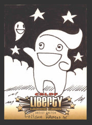 2011 Cryptozoic CBLDF Liberty Artist Sketch Card by Wilson Ramos Jr   - TvMovieCards.com