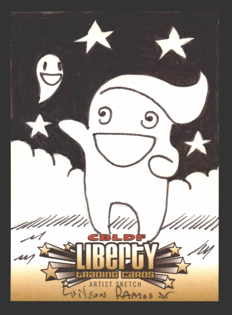 2011 Cryptozoic CBLDF Liberty Artist Sketch Card by Wilson Ramos Jr   - TvMovieCards.com