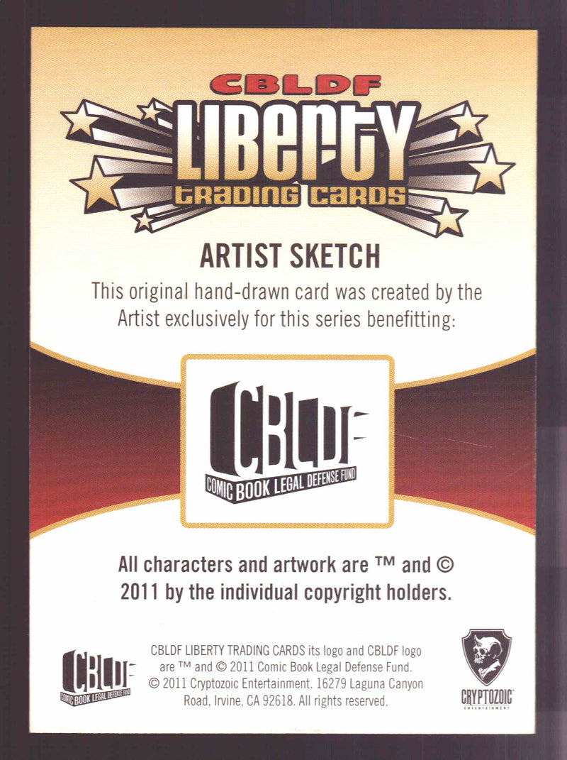 2011 Cryptozoic CBLDF Liberty Artist Sketch Card by Joel Carroll - TvMovieCards.com