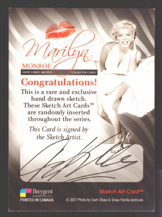 2007 Marilyn Monroe: Shaw Family Archive Sketch Card Breygent - TvMovieCards.com