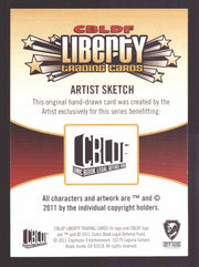 2011 CBLDF Comic Book Legal Defense Fund Liberty Artist Sketch Trading Card - TvMovieCards.com