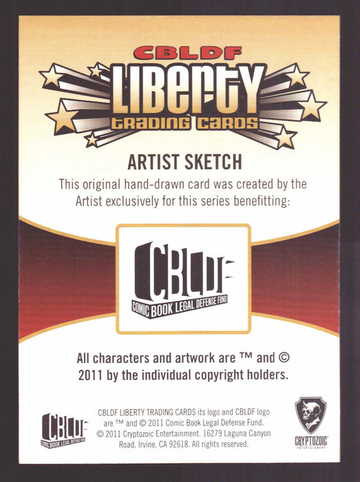 2011 CBLDF Comic Book Legal Defense Fund Liberty Artist Sketch Trading Card - TvMovieCards.com