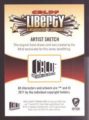2011 Cryptozoic CBLDF Liberty Artist Sketch Card by Erik Larson - TvMovieCards.com