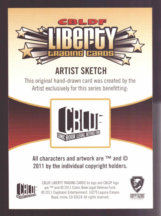 2011 Cryptozoic CBLDF Liberty Artist Sketch Card by Erik Larson - TvMovieCards.com