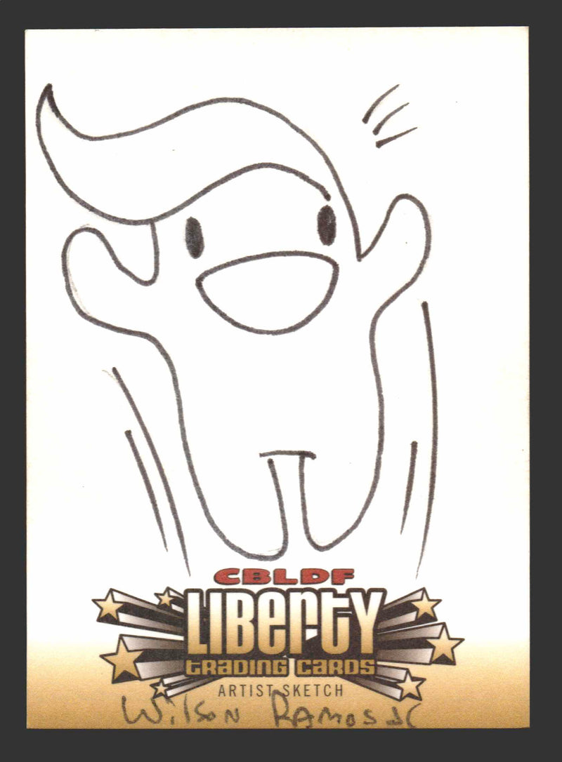 2011 Cryptozoic CBLDF Liberty Artist Sketch Card by Wilson Ramos Jr   - TvMovieCards.com