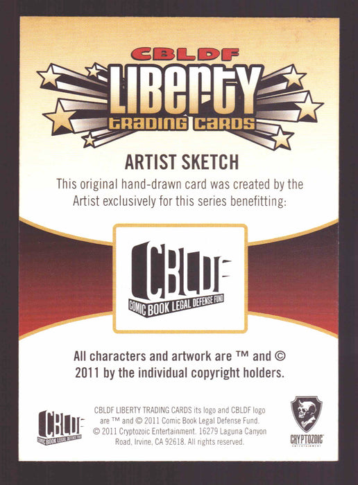 2011 Cryptozoic CBLDF Liberty Artist Sketch Trading Card by Mickey Clausen MAC   - TvMovieCards.com