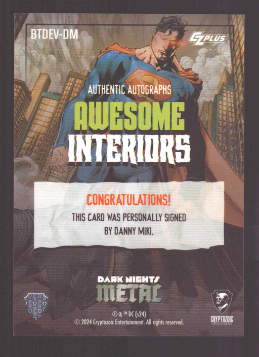 2024 CZX Dark Nights Metal Autograph Card Danny Miki BTDEV-DM - TvMovieCards.com
