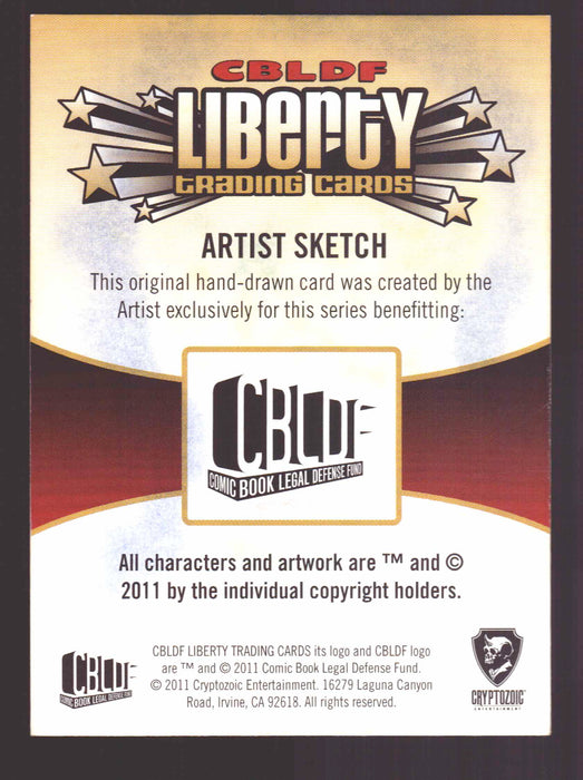 2011 Cryptozoic CBLDF Liberty Artist Sketch Trading Card by Jason Durden - TvMovieCards.com