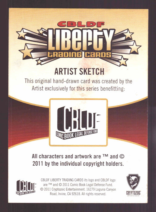 2011 CBLDF Comic Book Legal Defense Fund Liberty Artist Sketch Trading Card   - TvMovieCards.com