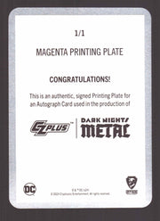 2024 CZX Dark Nights Metal Printing Plate Autograph Card Jonathan Glapion DNM2-J - TvMovieCards.com