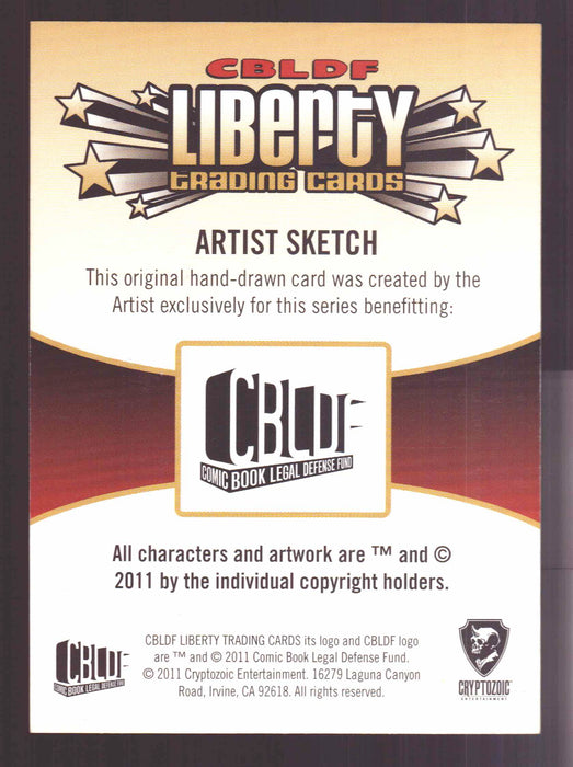 2011 CBLDF Comic Book Legal Defense Fund Liberty Artist Sketch Trading Card - TvMovieCards.com