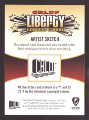 2011 Cryptozoic CBLDF Liberty Artist Sketch Card by Wilson Ramos Jr   - TvMovieCards.com