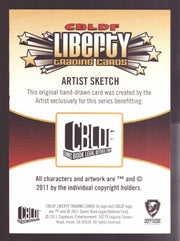 2011 Cryptozoic CBLDF Liberty Artist Sketch Card Bone by Larry Marder - TvMovieCards.com