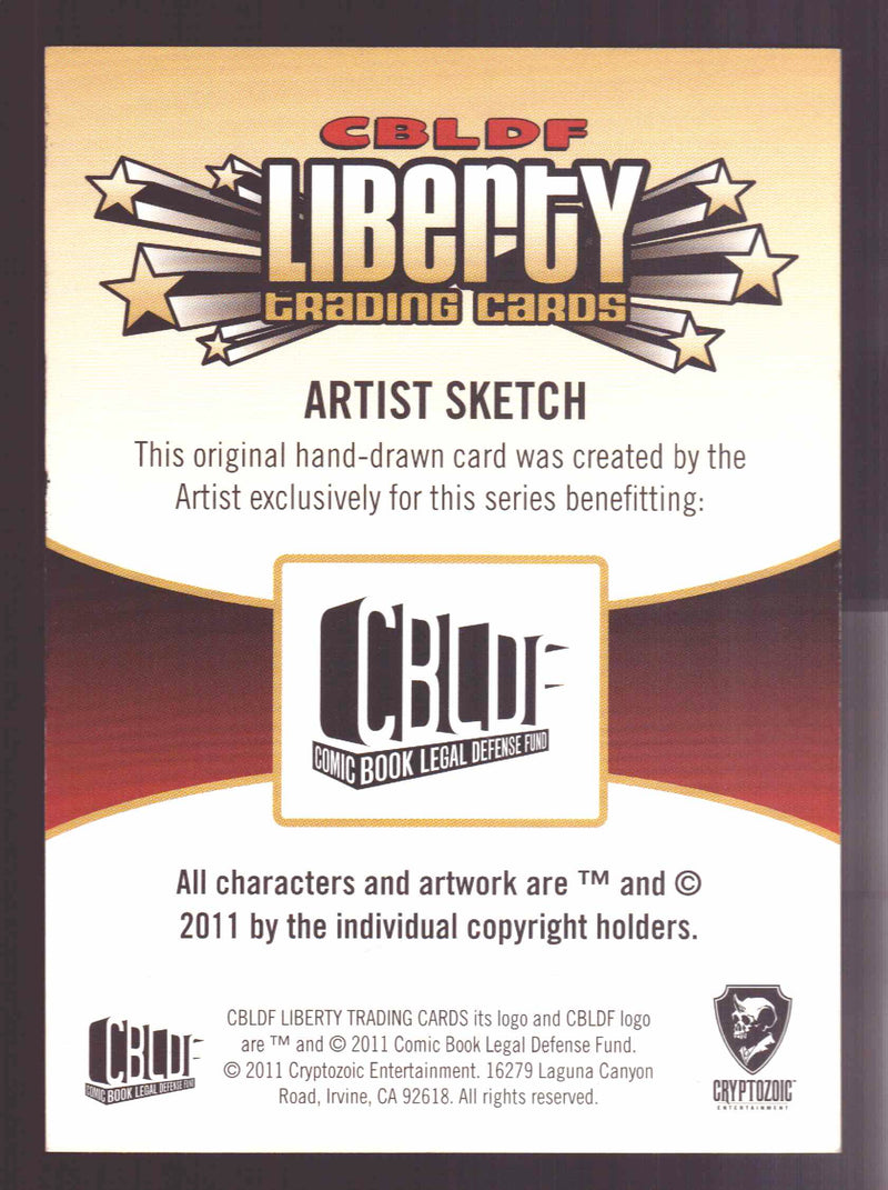 2011 Cryptozoic CBLDF Liberty Artist Sketch Card Bone by Larry Marder - TvMovieCards.com