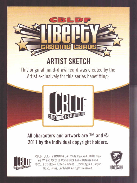 2011 CBLDF Comic Book Legal Defense Fund Liberty Artist Sketch Trading Card - TvMovieCards.com