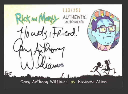 2019 Rick and Morty Season 2 Gary Anthony Williams Business Alien Autograph Card   - TvMovieCards.com