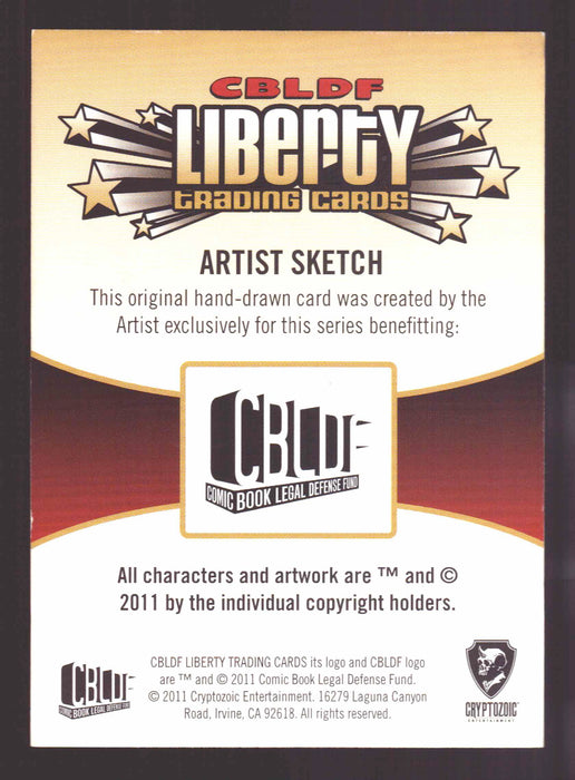 2011 Cryptozoic CBLDF Liberty Artist Sketch Trading Card by Jason Durden   - TvMovieCards.com