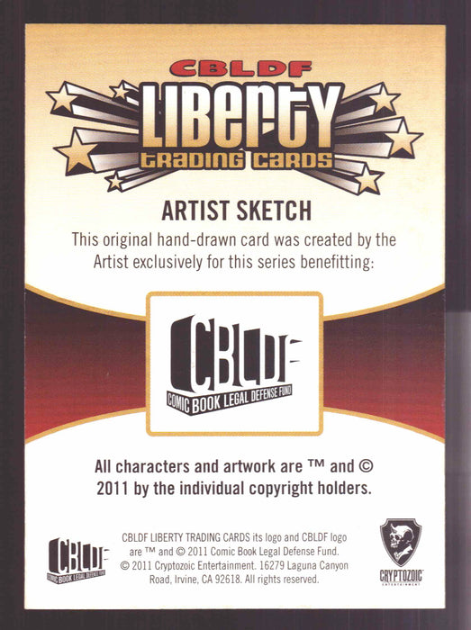2011 Cryptozoic CBLDF Liberty Artist Sketch Trading Card by Danielle Soloud - TvMovieCards.com