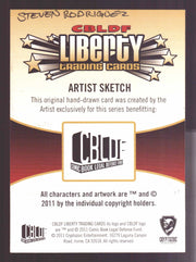 2011 Cryptozoic CBLDF Liberty Artist Sketch Card by Steven Rodriguez - TvMovieCards.com