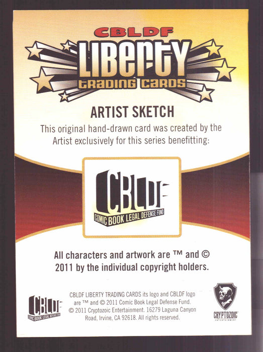 2011 CBLDF Comic Book Legal Defense Fund Liberty Artist Sketch Trading Card - TvMovieCards.com