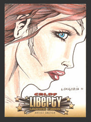 2011 Cryptozoic CBLDF Liberty Artist Sketch Card by Ozzy Longoria - TvMovieCards.com