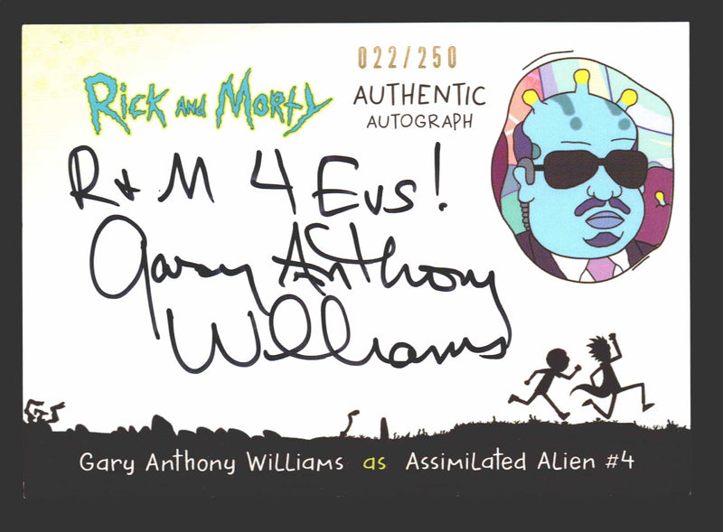Rick and Morty Season 2 Gary Anthony Williams Assimilated Alien 4 Autograph Card   - TvMovieCards.com