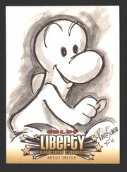 2011 Cryptozoic CBLDF Liberty Artist Sketch Card Bone by Vince Sunico   - TvMovieCards.com