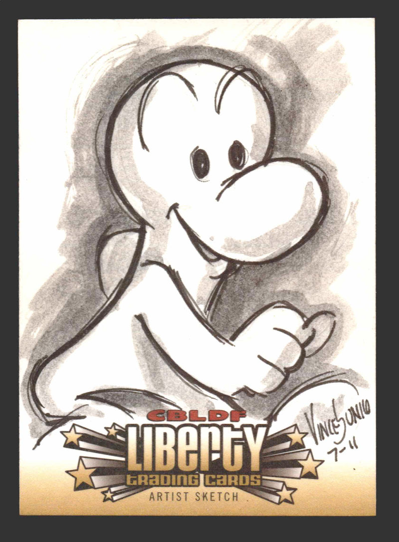2011 Cryptozoic CBLDF Liberty Artist Sketch Card Bone by Vince Sunico   - TvMovieCards.com