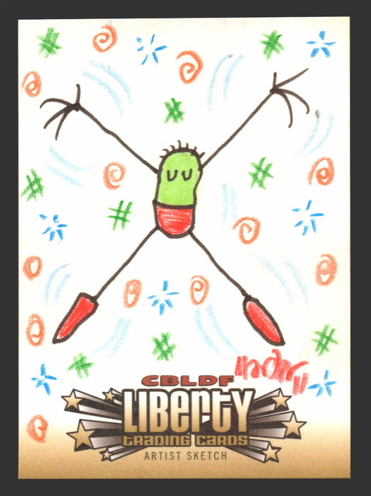 2011 Cryptozoic CBLDF Liberty Artist Sketch Card Bone by Larry Marder - TvMovieCards.com