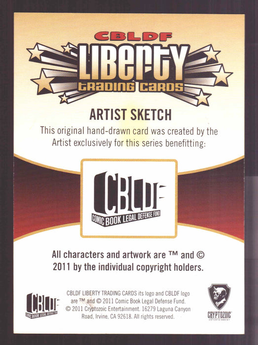 2011 Cryptozoic CBLDF Liberty Artist Sketch Card Bone by Larry Marder - TvMovieCards.com