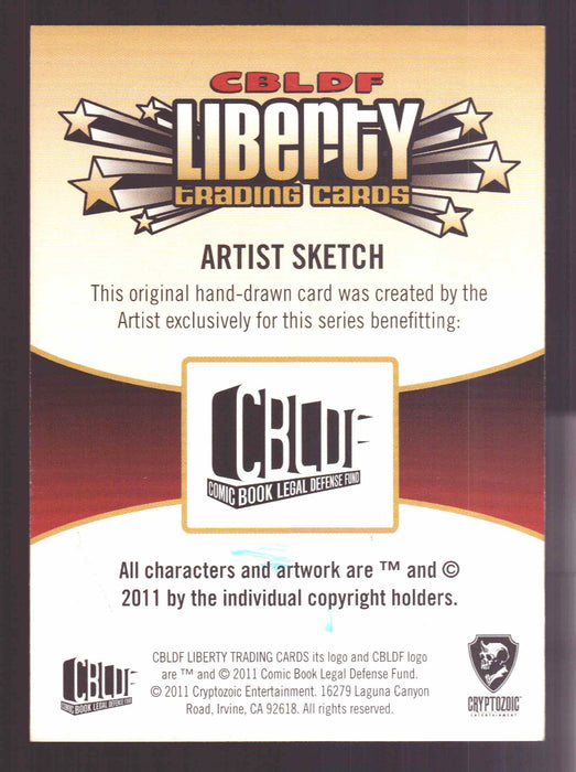 2011 CBLDF Comic Book Legal Defense Fund Liberty Artist Sketch Trading Card - TvMovieCards.com