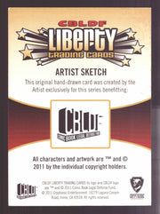 2011 Cryptozoic CBLDF Liberty Artist Sketch Card by Ozzy Longoria - TvMovieCards.com