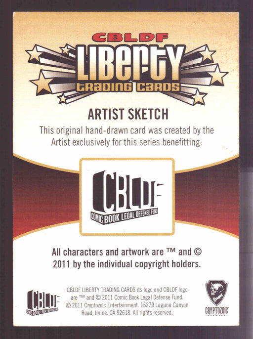 2011 Cryptozoic CBLDF Liberty Artist Sketch Card by Ozzy Longoria - TvMovieCards.com