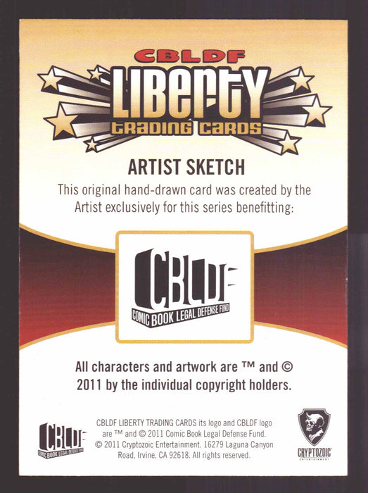 2011 Cryptozoic CBLDF Liberty Artist Sketch Card Bone by Jerry Fleming - TvMovieCards.com