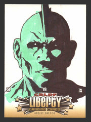 2011 Cryptozoic CBLDF Liberty Artist Sketch Card by Chip Skelton - TvMovieCards.com
