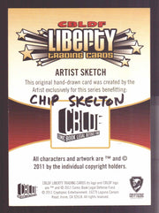 2011 Cryptozoic CBLDF Liberty Artist Sketch Card by Chip Skelton - TvMovieCards.com