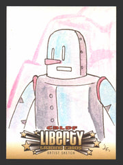 2011 Cryptozoic CBLDF Liberty Artist Sketch Card Bone by Jerry Fleming - TvMovieCards.com