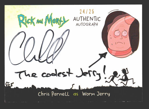 2019 Rick and Morty Season 2 CP-WJ Chris Parnell as Worm Jerry Autograph Card   - TvMovieCards.com