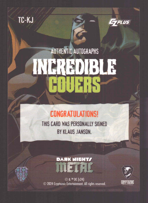 2024 CZX Dark Nights Metal Autograph Card Klaus Janson TC-KJ - TvMovieCards.com