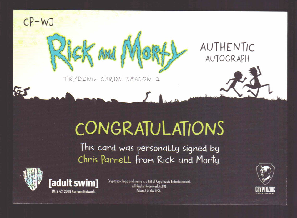 2019 Rick and Morty Season 2 CP-WJ Chris Parnell as Worm Jerry Autograph Card   - TvMovieCards.com