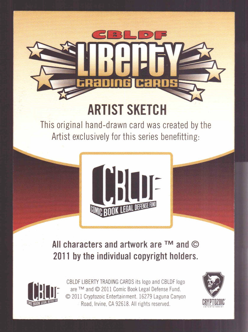 2011 Cryptozoic CBLDF Liberty Artist Sketch Trading Card by Dave Losso - TvMovieCards.com