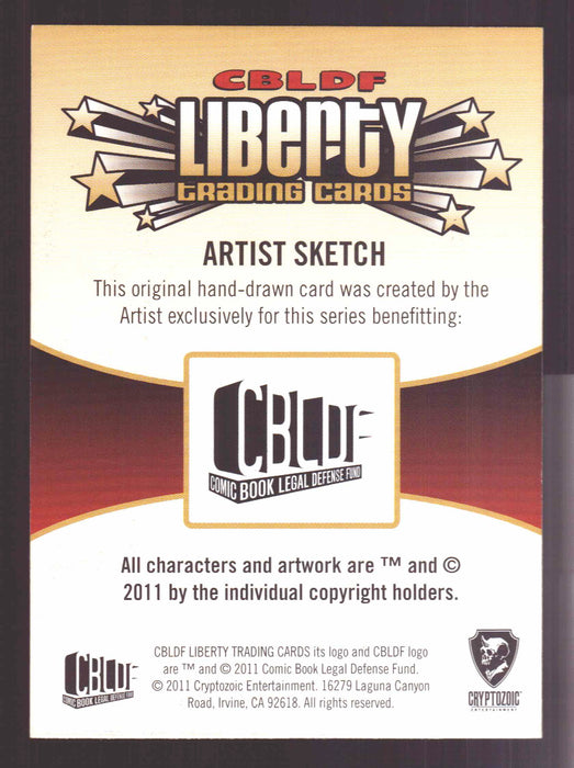 2011 Cryptozoic CBLDF Liberty Artist Sketch Trading Card by Dave Losso - TvMovieCards.com