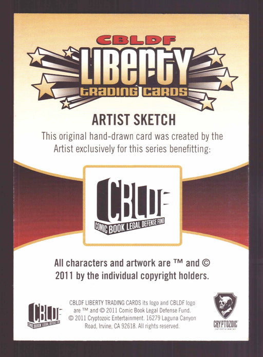 2011 Cryptozoic CBLDF Liberty Artist Sketch Card Bone by Vince Sunico   - TvMovieCards.com