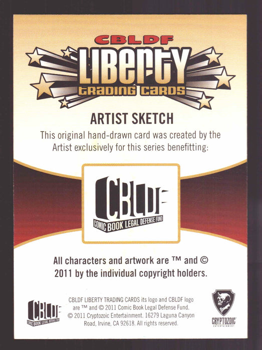 2011 Cryptozoic CBLDF Liberty Artist Sketch Card Bone by Jerry Fleming - TvMovieCards.com