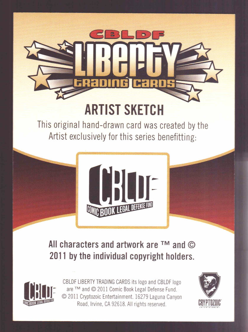 2011 CBLDF Liberty Artist Sketch Coraline Trading Card by Neil Gaiman - TvMovieCards.com