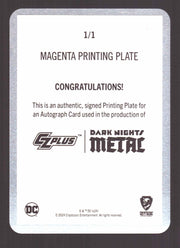 2024 CZX Dark Nights Metal Printing Plate Autograph Card Sam Humphries BTDAW-SH - TvMovieCards.com
